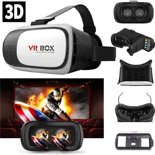 Óculos VR Box 2.0 de Realidade Virtual com Controle Bluetooth - Inclui Cardboard 3D.