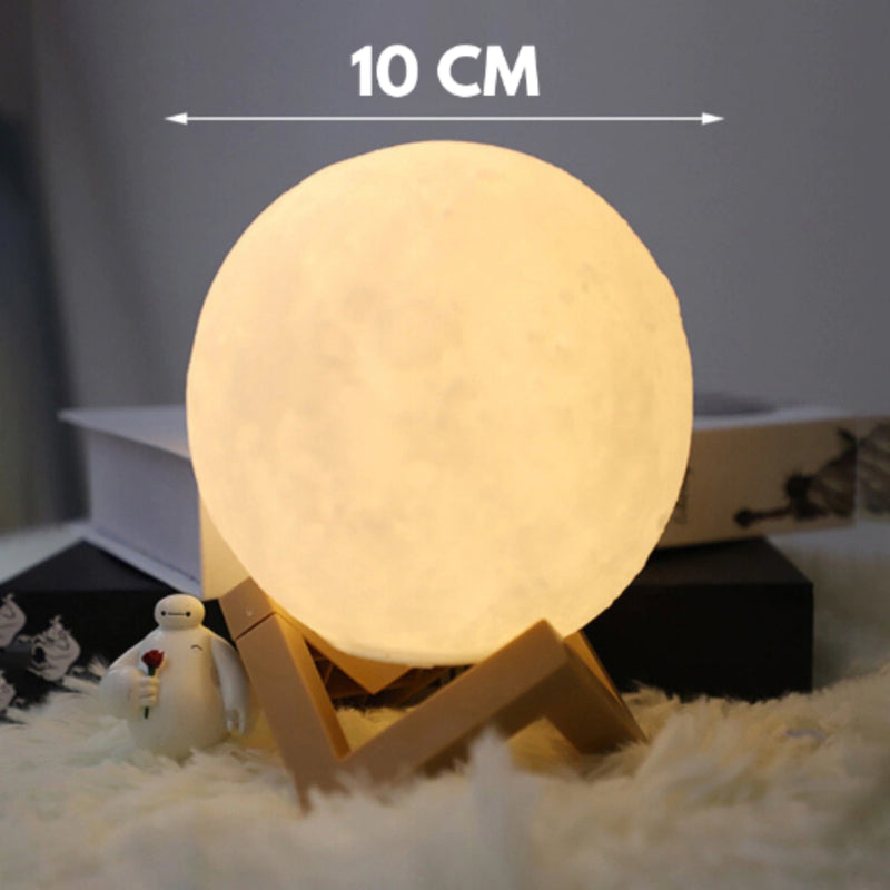 Luminária de Lua Cheia em 3D LED - Encante-se com a magia da lua cheia.