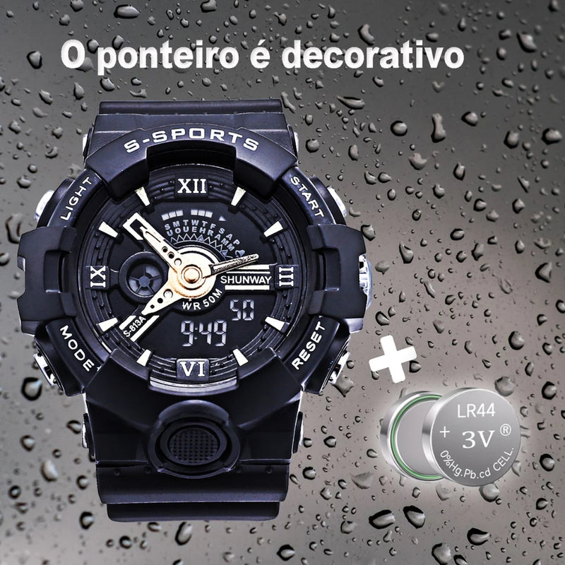 Relógio Digital Masculino G Shock Militar - À Prova D'Água, Esportivo.