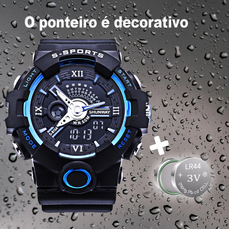 Relógio Digital Masculino G Shock Militar - À Prova D'Água, Esportivo.
