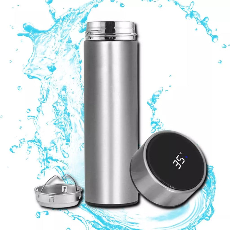 Garrafa Térmica com Sensor de Temperatura Digital LED - Ideal para Café, Água Quente e Gelada.